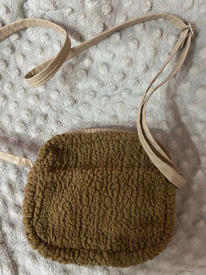 Kahverengi Peluş Kadın Çanta - Görsel 2