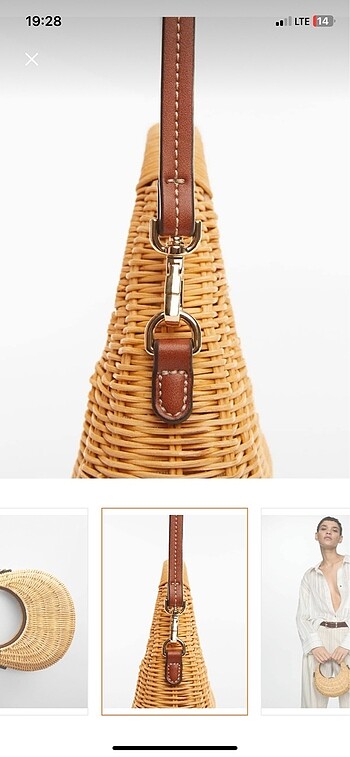  Beden camel Renk mango rattan hasır çanta
