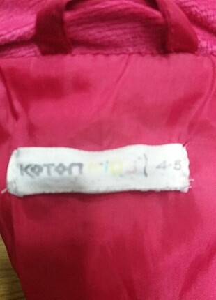 5 Yaş Beden pembe Renk Koton fuşya şişme mont