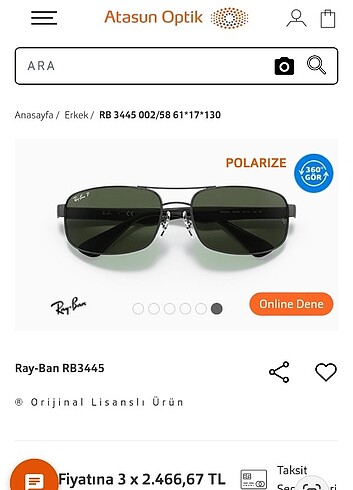Beden siyah Renk Ray-ban orijinal güneş gözlüğü