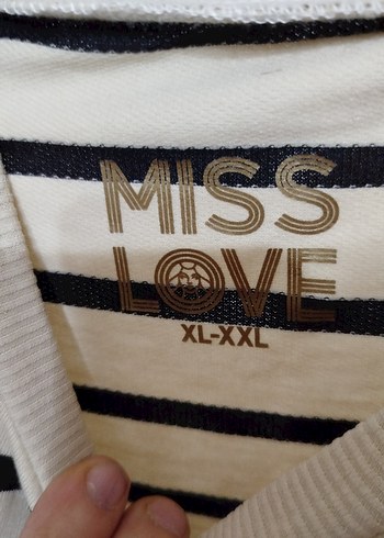 Bej Çizgili Uzun Kollu Kadın Tişört - Görsel 4