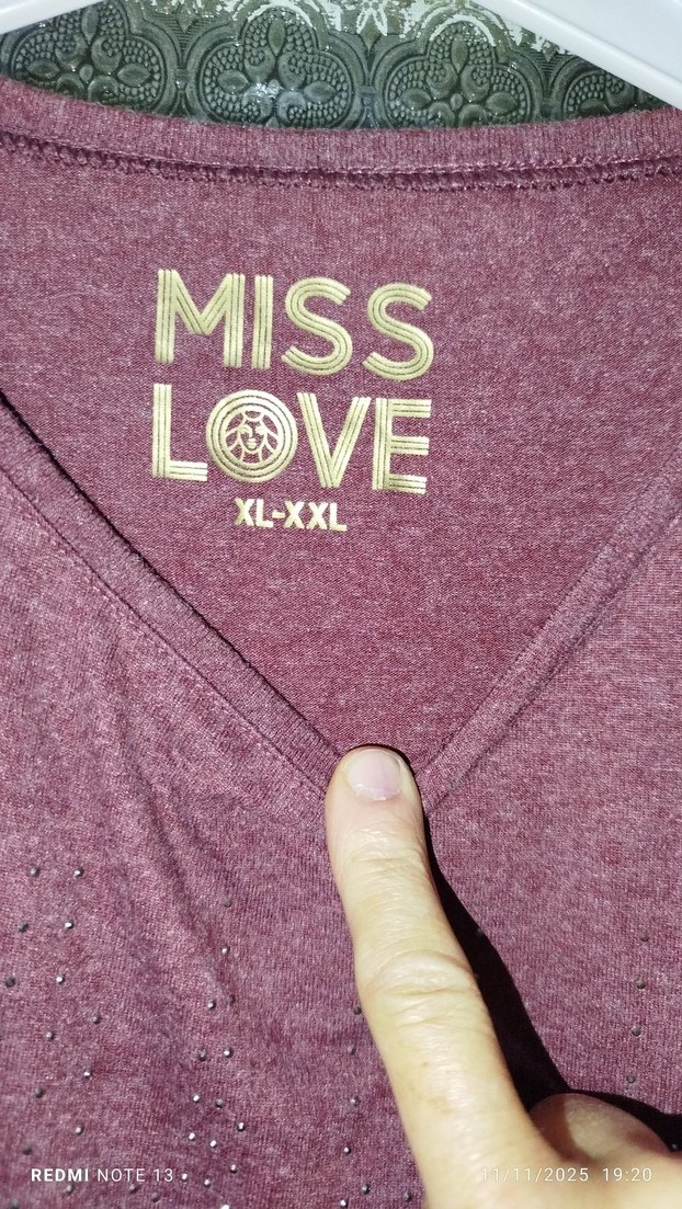 Bordo Parlak Kadın Uzun Kollu Tişört - Görsel 4