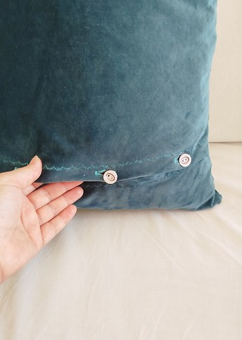 Nakışlı Mavi Gri Kırlent - Görsel 4