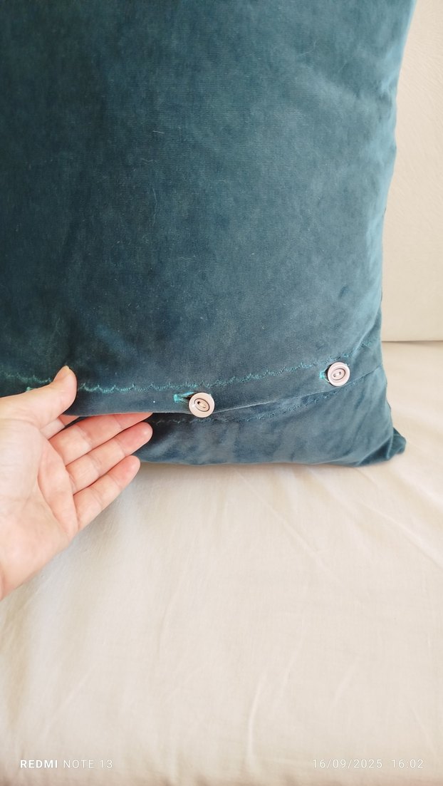 Nakışlı Mavi Gri Kırlent - Görsel 4