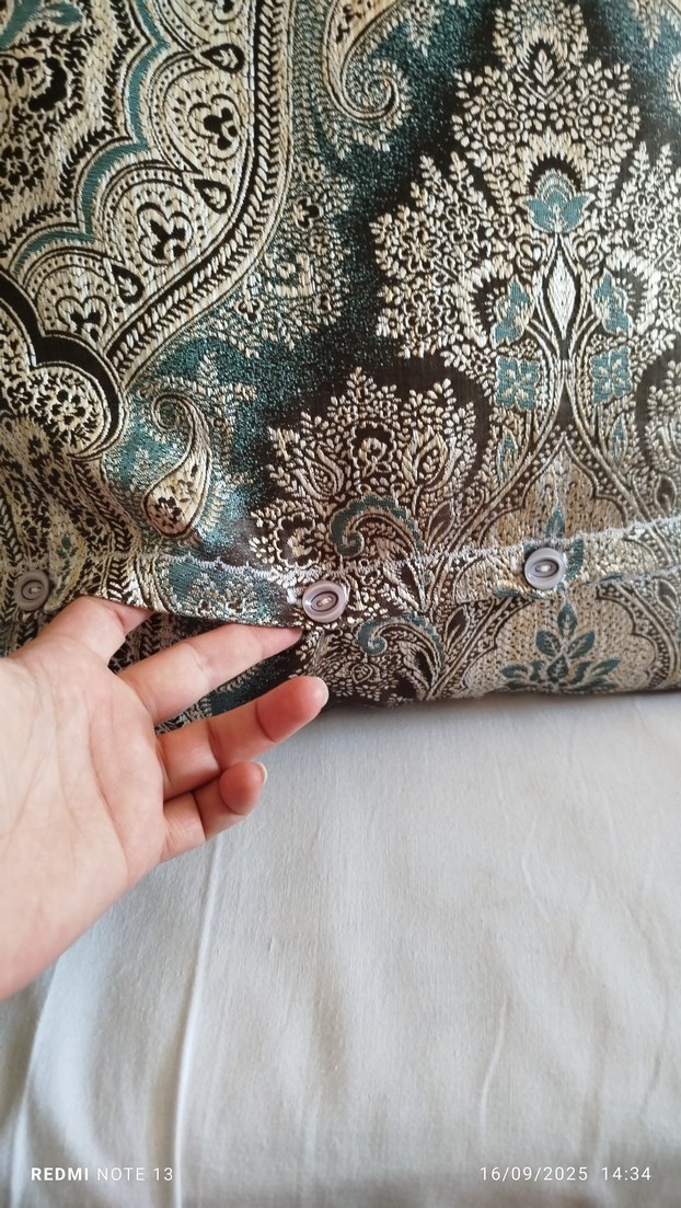 Bohem İşlemeli Gri Dekoratif Yastık - Görsel 3