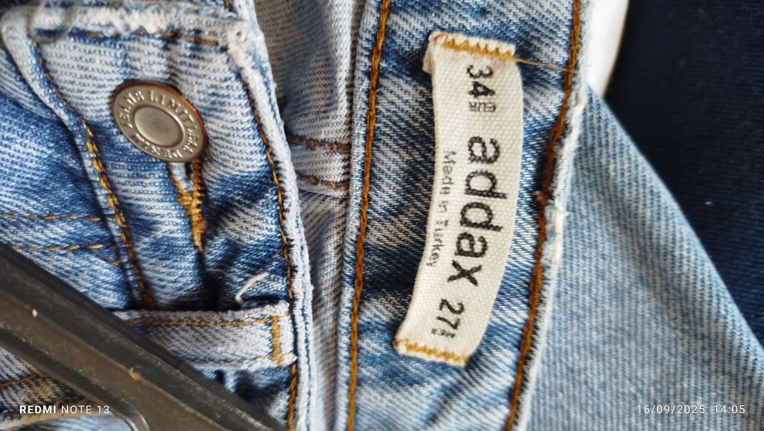 Mavi Bol Kesim Midi Denim Kadın Pantolon - Görsel 5