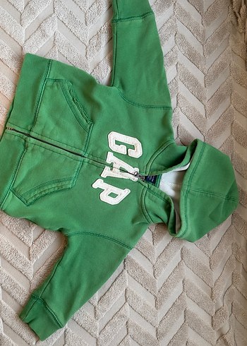 GAP Yeşil Kapüşonlu Erkek Çocuk Sweatshirt - Görsel 4