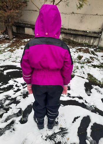 Kız Bebek Mor Kayak Tulumu Velcro Kapamalı - Görsel 5