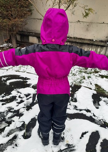 Kız Bebek Mor Kayak Tulumu Velcro Kapamalı - Görsel 6