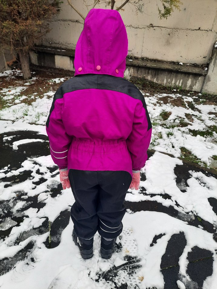 Kız Bebek Mor Kayak Tulumu Velcro Kapamalı - Görsel 5