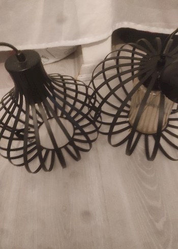 Diğer Siyah Metal Kafes Avize Başlığı