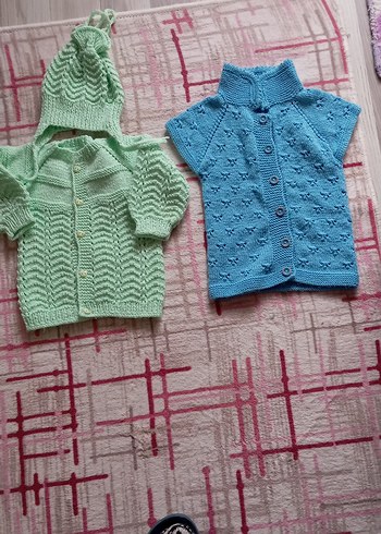 Zara Bebek Çocuk Mavi Kısa Kollu Örme Hırka