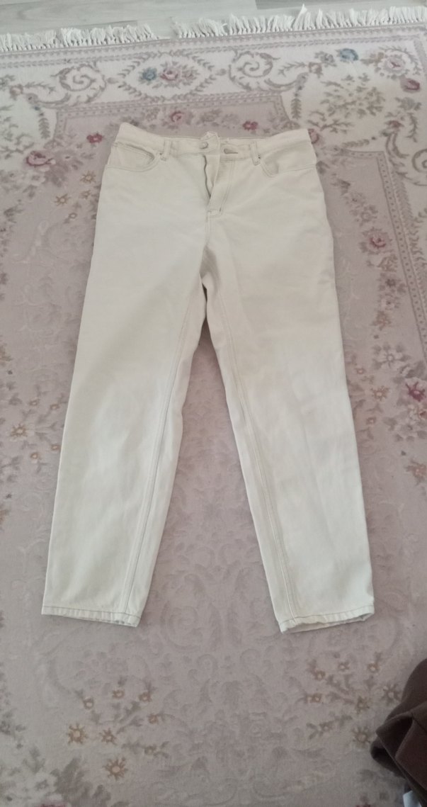 Beyaz Midi Boy Regular Fit Pamuk Kot - Görsel 3