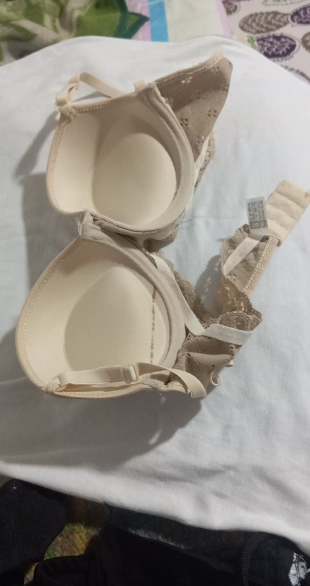 Bej Dantel Detayli destekli silikonlu Sütyen - Görsel 3