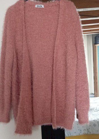 Pembe Peluş Detaylı Kadın Hırka - Görsel 10