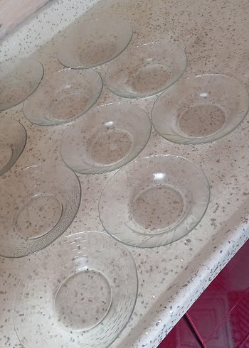 Şeffaf Cam 11  Parça Tabak Seti - Görsel 4