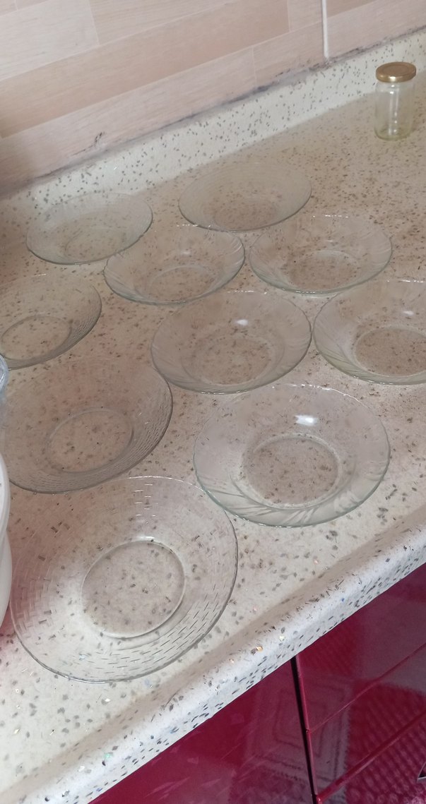 Şeffaf Cam 11  Parça Tabak Seti - Görsel 2