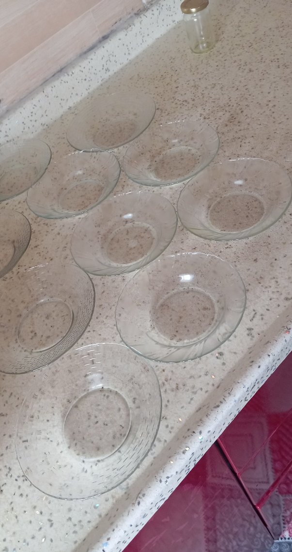 Şeffaf Cam 11  Parça Tabak Seti - Görsel 4