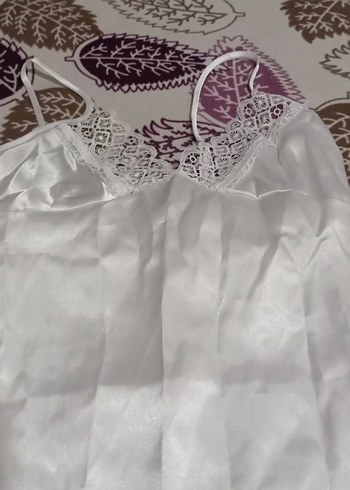 Beyaz Dantel Detaylı Kadın Gecelik - Görsel 3