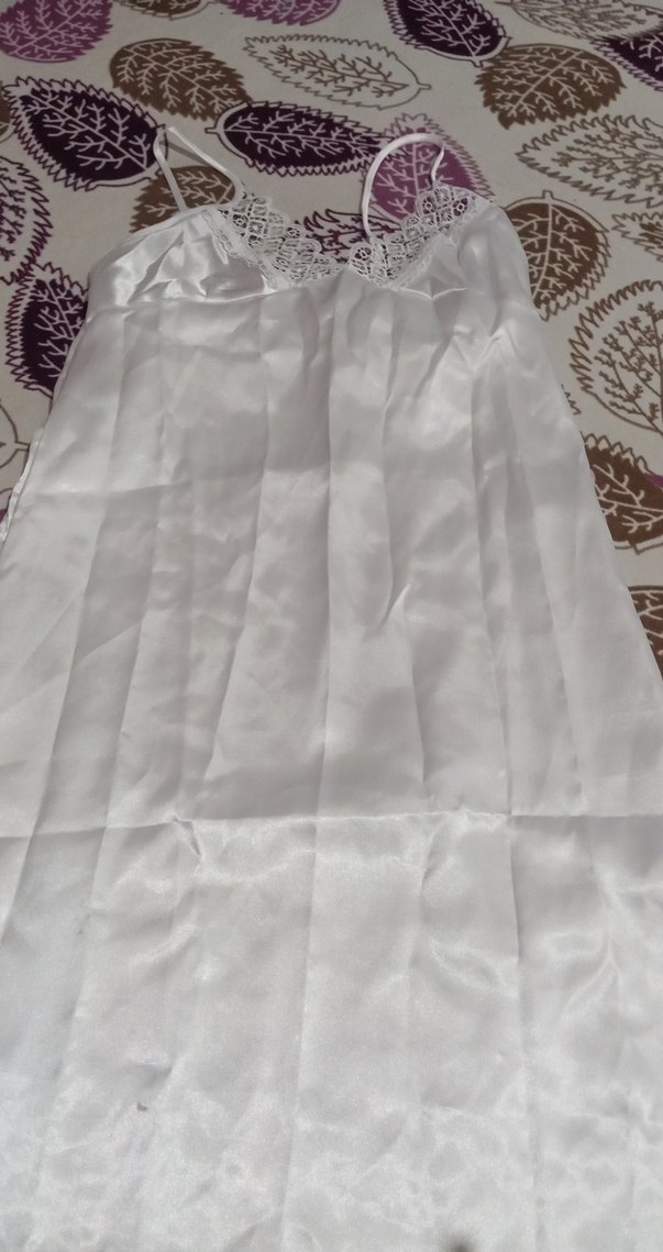 Beyaz Dantel Detaylı Kadın Gecelik - Görsel 2