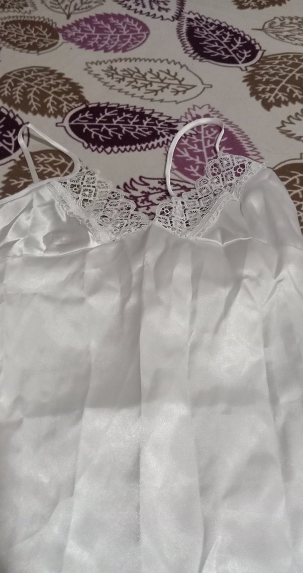 Beyaz Dantel Detaylı Kadın Gecelik - Görsel 3