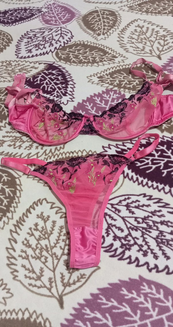 Nakışlı Pembe Bohem Büstiyer ve Külot Takımı - Görsel 4