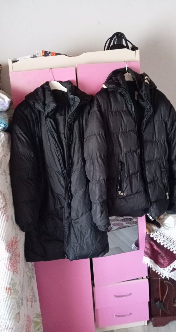 Fermuarlı Siyah Midi Kışlık Kadın ve erkek şişme Mont - Görsel 3