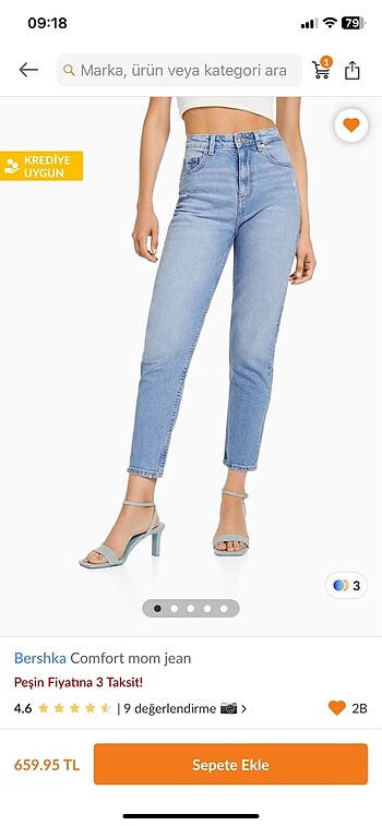 Bershka comfort mom jean