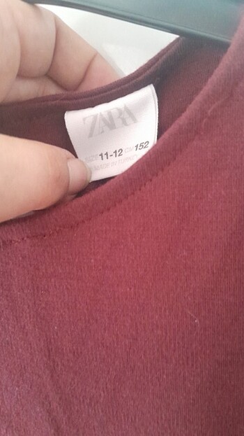 11-12 Yaş Beden bordo Renk Zara elbise