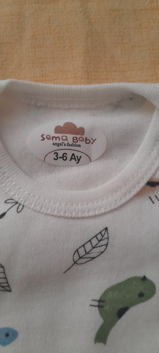 Bebek Erkek Kısa Kollu Desenli Body - Görsel 3