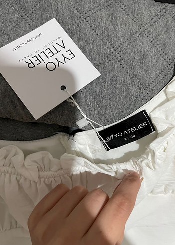 Eyyo Beyaz Mini Elbise - Görsel 4