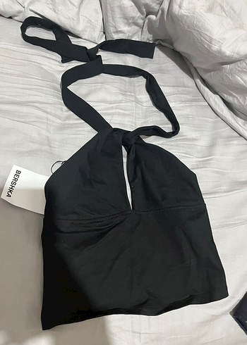 Siyah Mini Halter Yaka Büstiyer - Görsel 3
