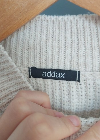 Bej Yüksek Yakalı Kadın Triko Kazak - Görsel 2