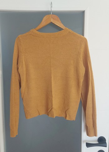 Bej Kadın Triko Uzun Kollu Kazak - Görsel 3