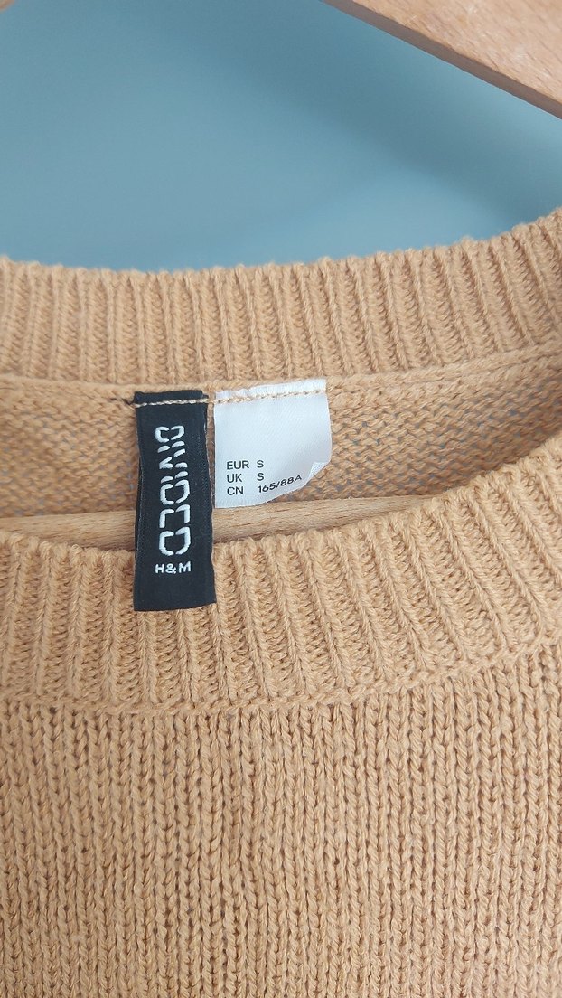 Bej Kadın Triko Uzun Kollu Kazak - Görsel 2