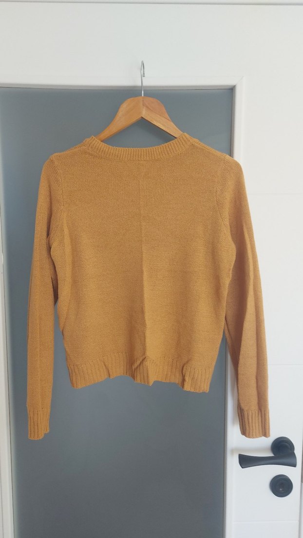 Bej Kadın Triko Uzun Kollu Kazak - Görsel 3