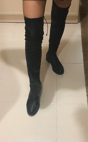 Deri bacagi saran cizme
