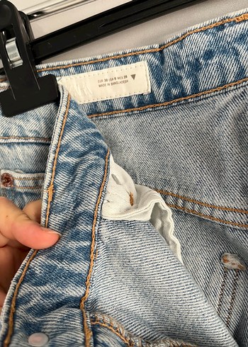 m Beden mavi Renk Mavi Kadın Midi Boy Bol Kesim Kot Pantolon