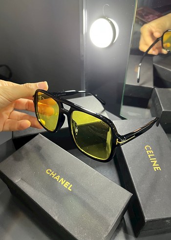 Beden sarı Renk Sarı Lensli tom ford Kadın Güneş Gözlüğü