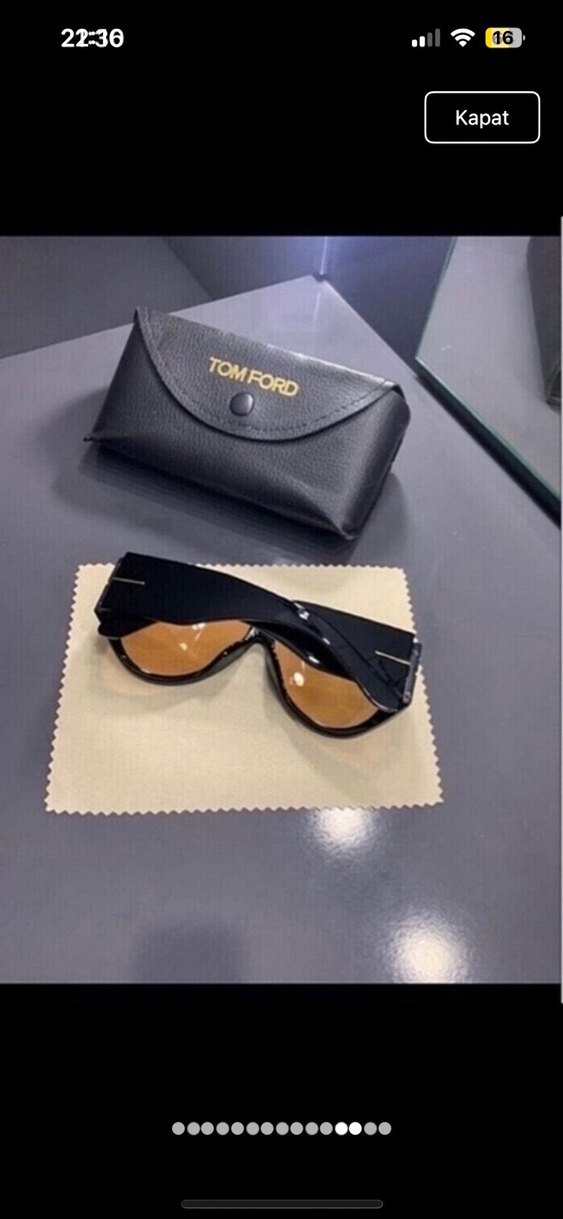 Kürk Detaylı Kahverengi Sokak Stili Kadın Gözlüğü - Görsel 3