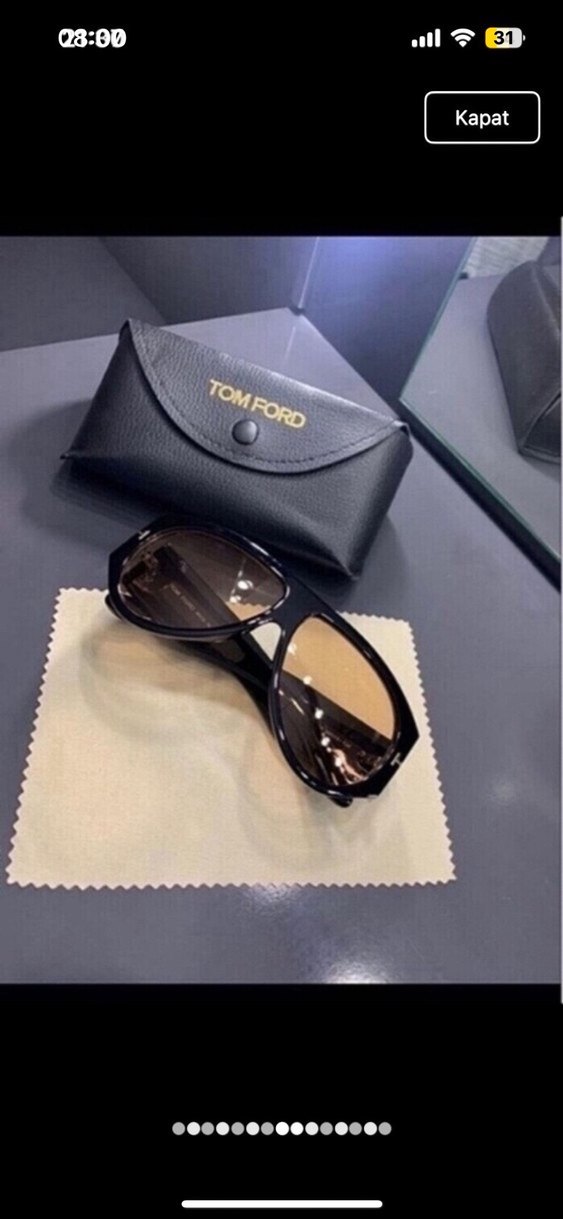 Kürk Detaylı Kahverengi Sokak Stili Kadın Gözlüğü - Görsel 2