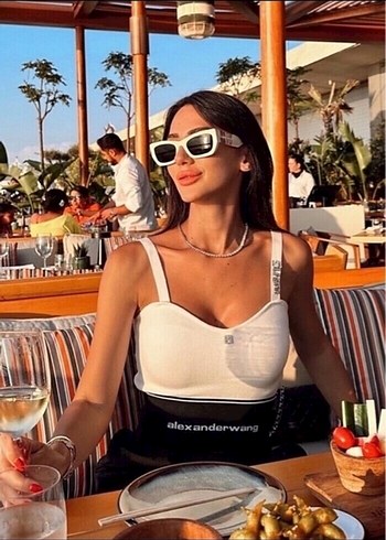 Miu Miu Miu Miu Beyaz Parlak Kadın Güneş Gözlüğü