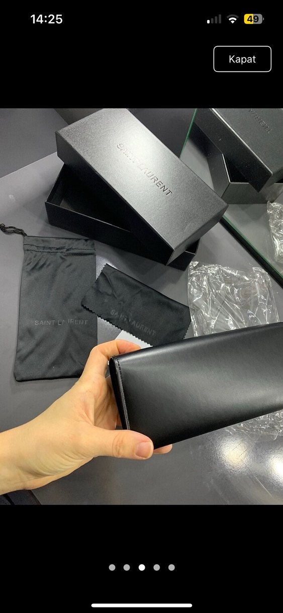 Saint Laurent Siyah Erkek Cüzdan - Görsel 2