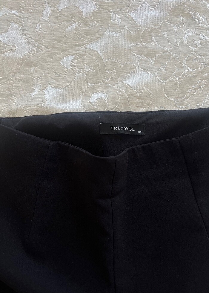 Yuksek bel dokuma pantolon - Görsel 2