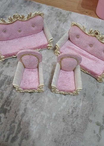 Pastel Pembe cocuk oyun koltuk takimi