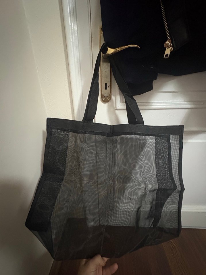Siyah Şeffaf Alisveris Kadın Çantasi - Görsel 2
