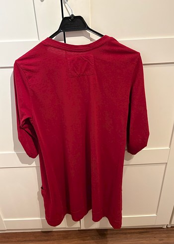 Bordo Düğmeli Kısa Kollu Midi Hırka - Görsel 4