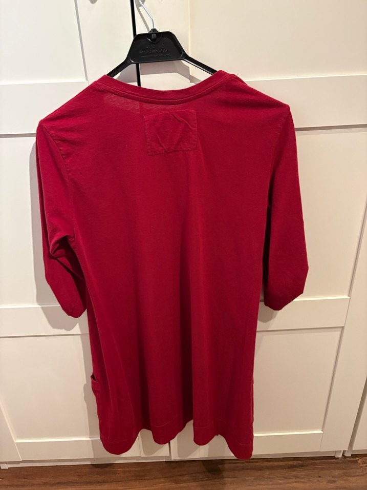 Bordo Düğmeli Kısa Kollu Midi Hırka - Görsel 4