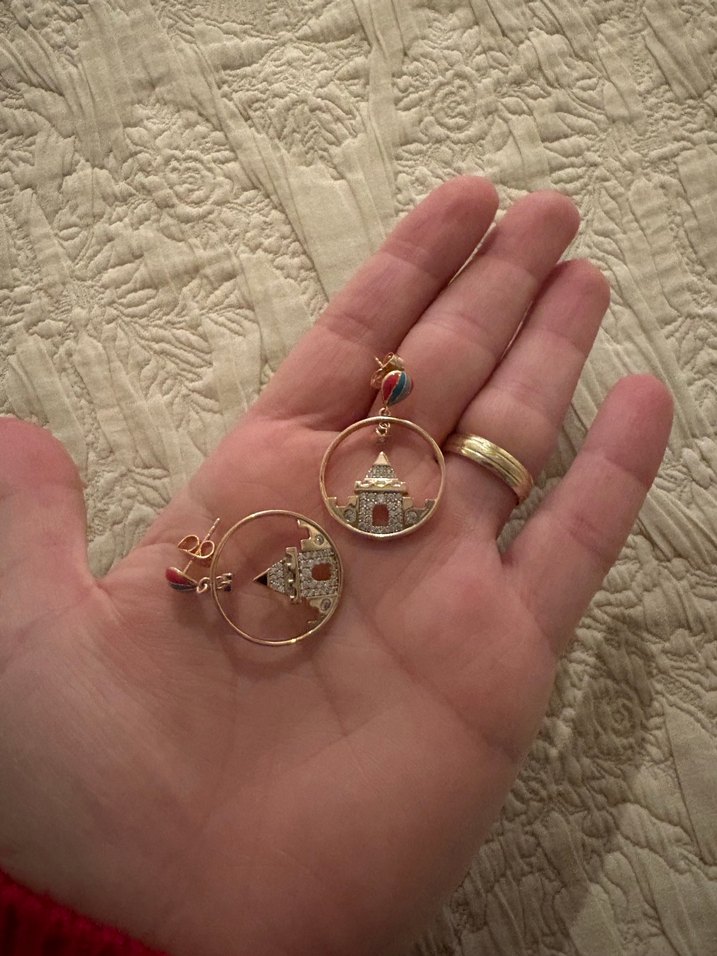 Altın Renkli İnce Çelik Boncuklu Küpe - Görsel 3