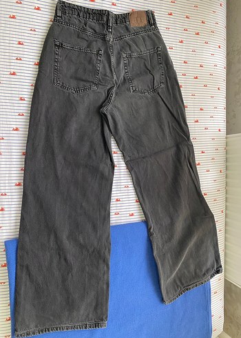 Stradivarius Stradivarius Gri Wide Leg Kot Pantolon
